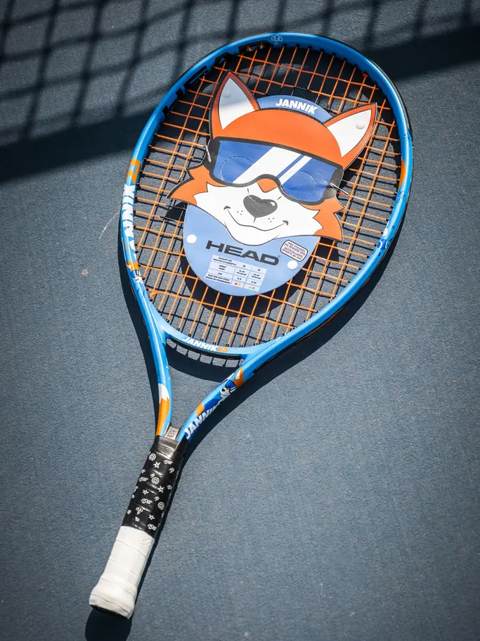New, view full size image of Front view of Product detail - Jannik 23 Junior Tennis Racquet