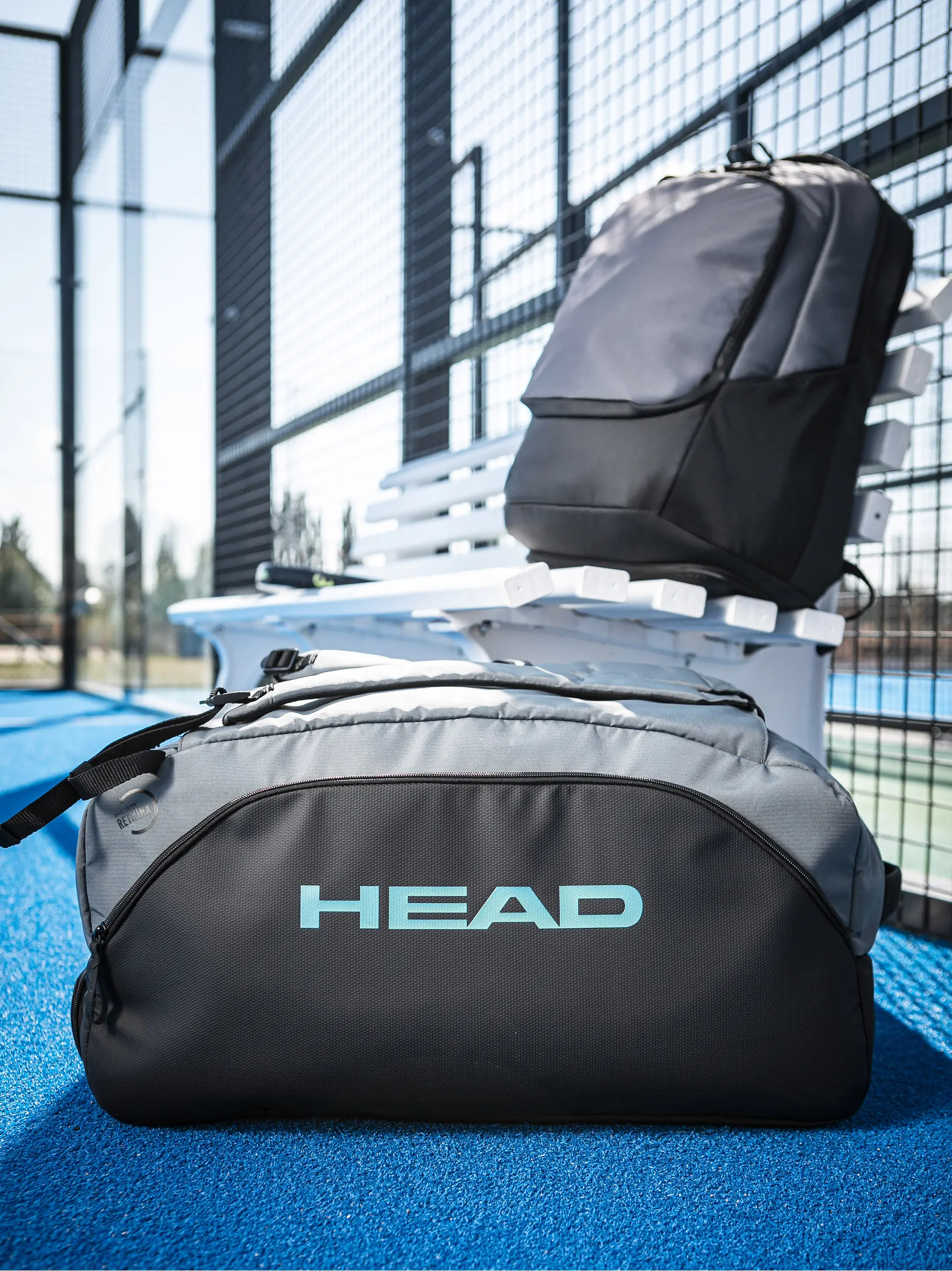 , view full size image of Front view of Product detail - Pro X Padel Duffle Bag L BKDG
