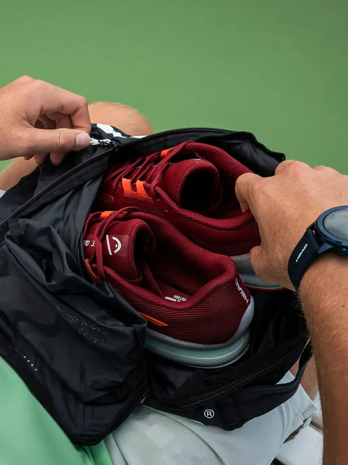 , view full size image of Front view of Product detail - Tour Shoe Bag BKWH