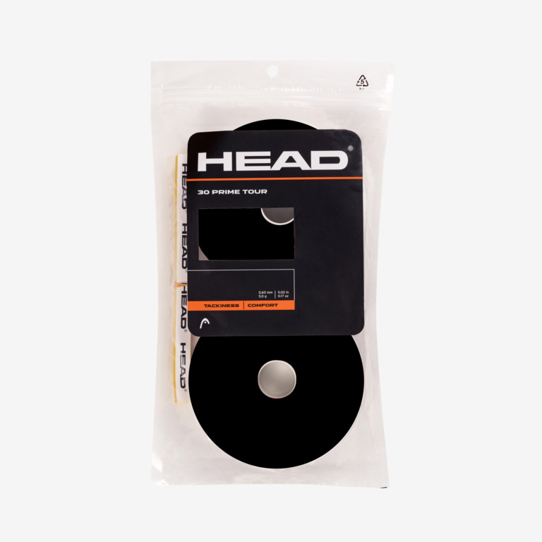 head.com | HEAD Prime Tour 30 Tennis Overgrip - Black