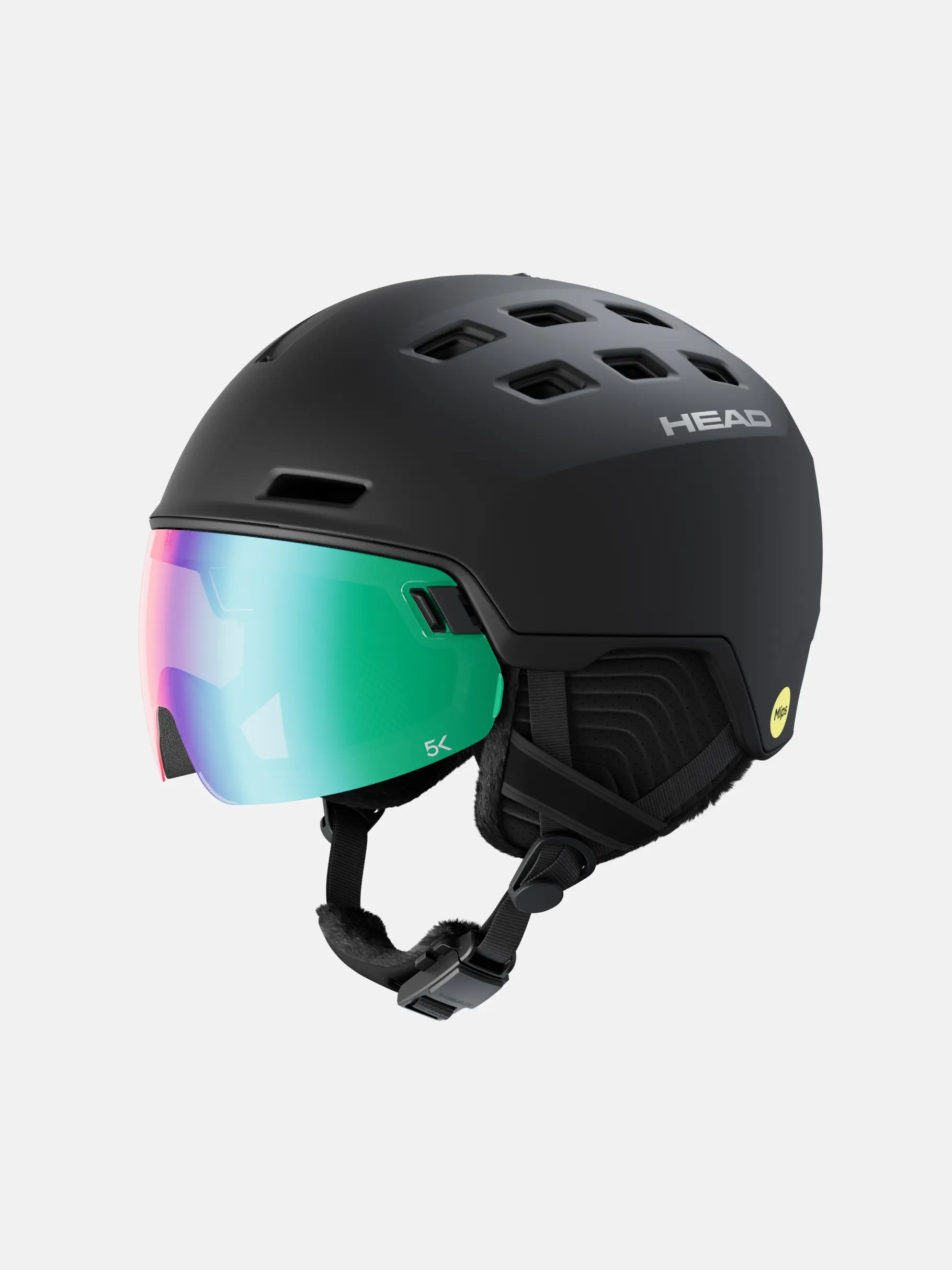 【美品】ヘッド(HEAD) ヘルメット VISOR HELMET RADAR Amazon | Head Radar スキーヘルメット レンズ内蔵(ミディアム/ラージ