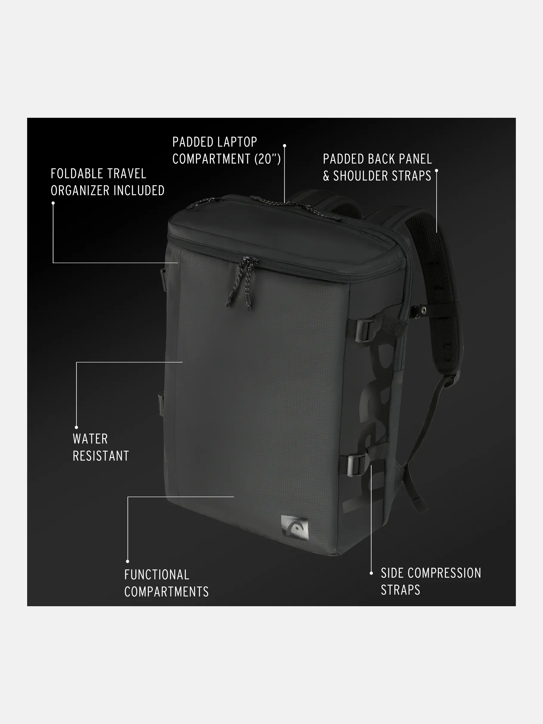 Out of Stock, view full size image of Front view of Product detail - TRAVEL BACKPACK