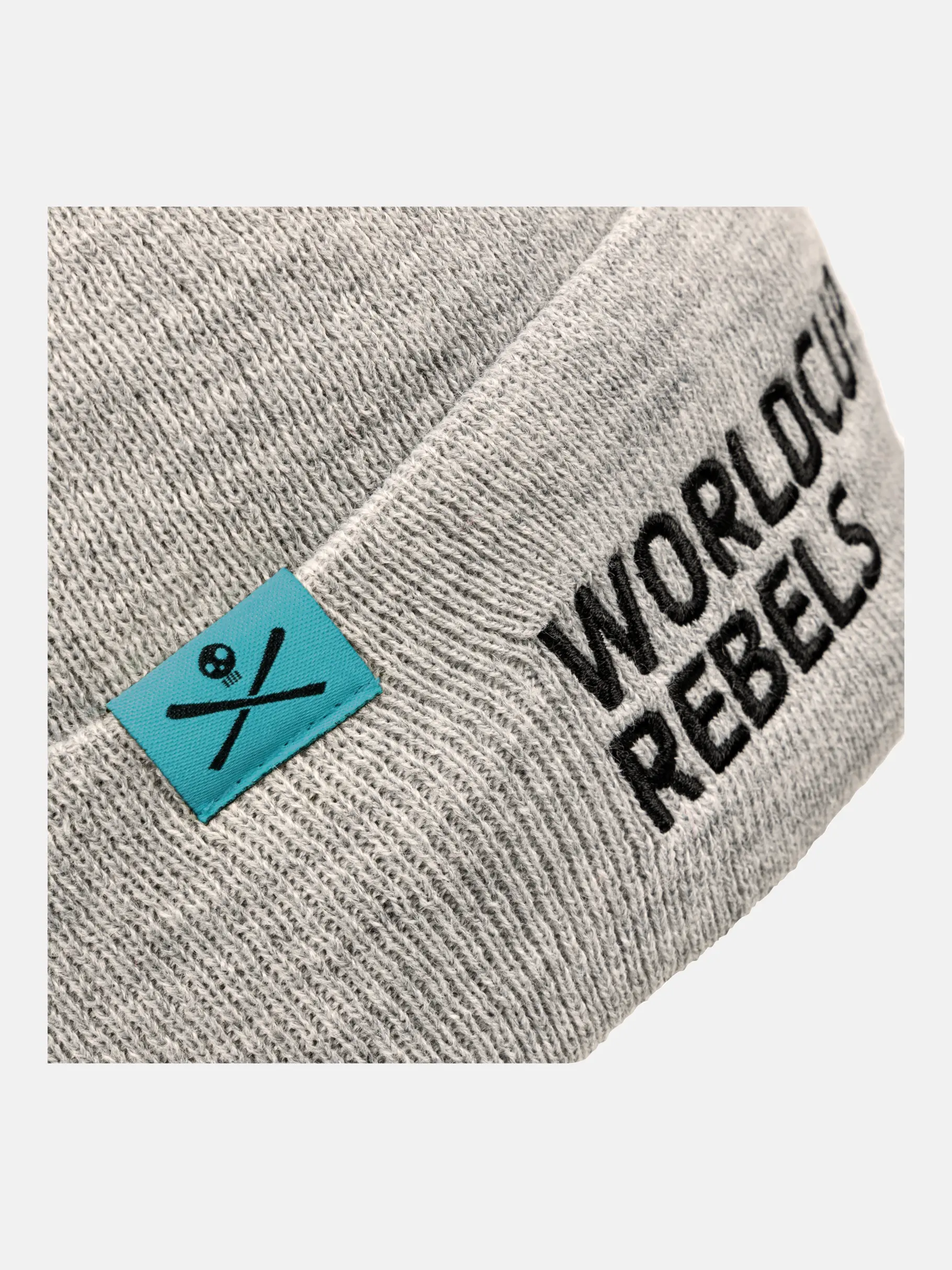 Best Seller, weergave van volledige grootte van vooraanzicht van Product detail - Rebels Beanie Heather Grey 2023/24