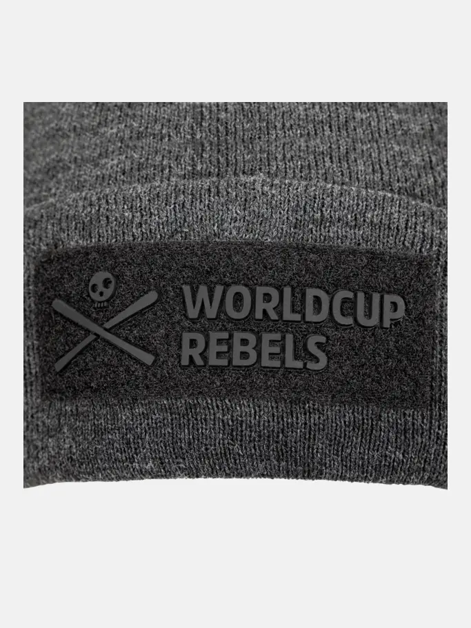 Best Seller, view full size image of Front view of Product detail - REBELS Beanie Anthracite 21/22