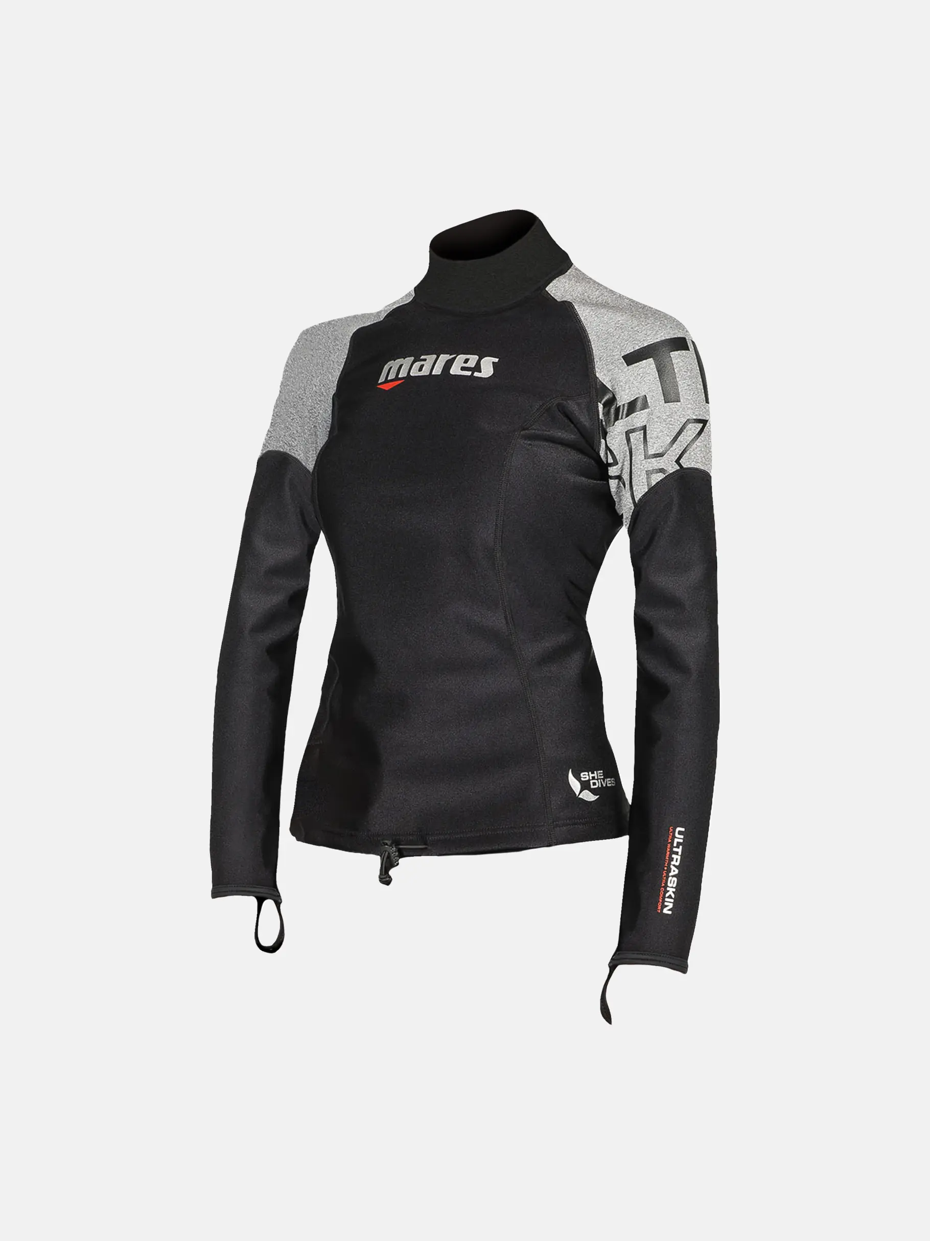 , view full size image of Front view of Product detail - Ultra Skin - Long Sleeve - She Dives