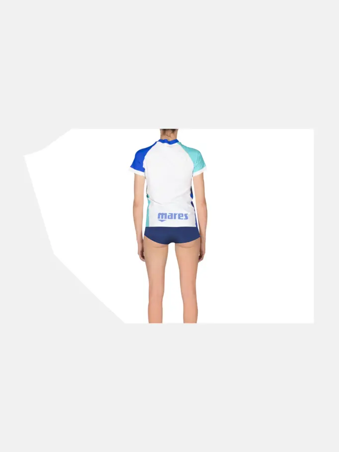, view full size image of Front view of Product detail - Rash Guard Shield Woman white