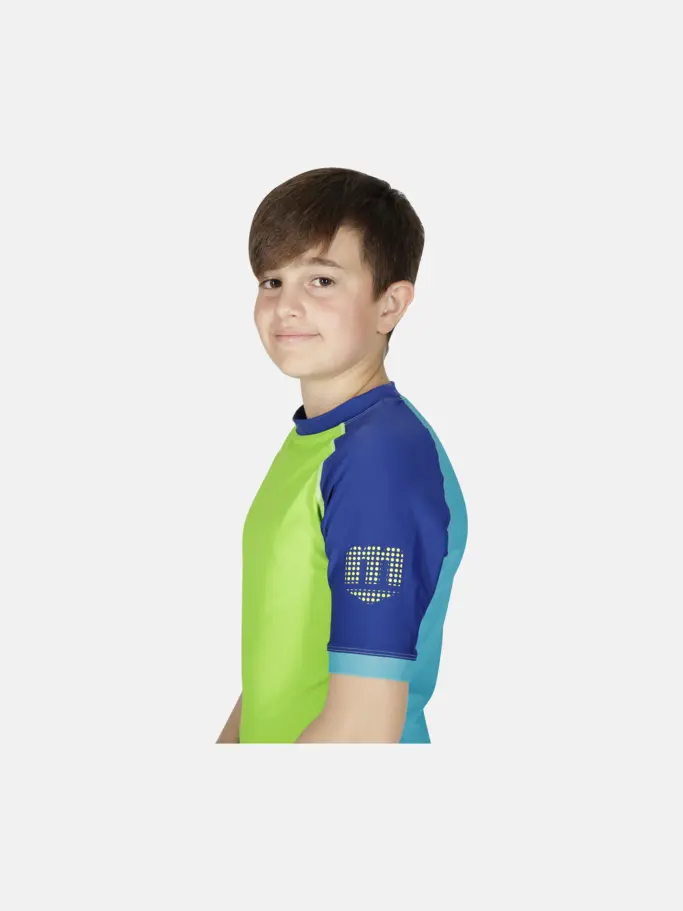 , view full size image of Front view of Product detail - Rash Guard Shield Youth lemon