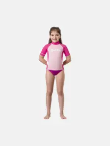 Display front view 1 of Product detail - Rash Guard Junior - Short Sleeve - Girl pink