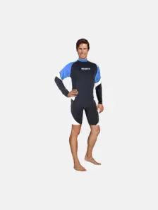 Display front view 1 of Product detail - Rash Guard Loose Fit Long Sleeve blue