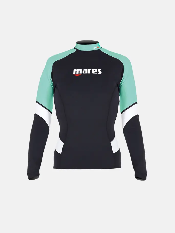 , visualizzare l'immagine full size della vista frontale di Product detail - Rash Guard Long Sleeve - She Dives