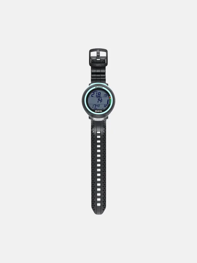 , view full size image of Front view of Product detail - Puck 4 black/aqua