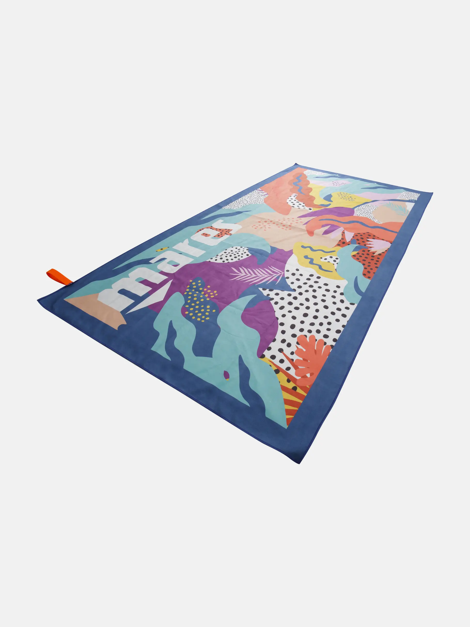, view full size image of Front view of Product detail - Seaside Towel blue