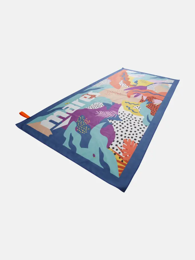 , view full size image of Front view of Product detail - Seaside Towel blue