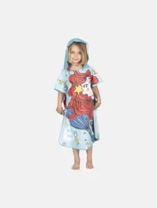 Display front view 1 of Product detail - Seaside Poncho Junior aqua
