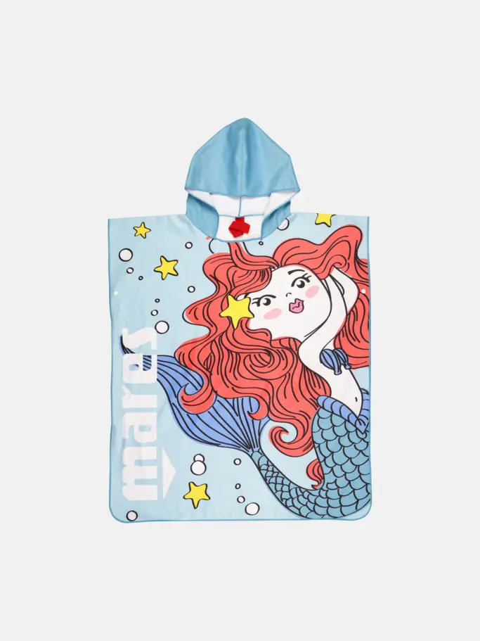 , view full size image of Front view of Product detail - Seaside Poncho Junior aqua