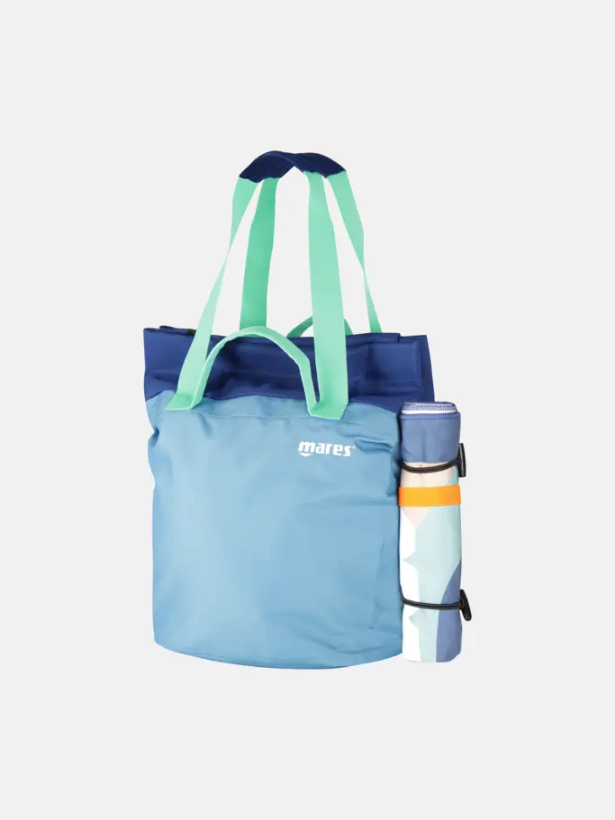 , view full size image of Front view of Product detail - Seaside Beach Bag aqua