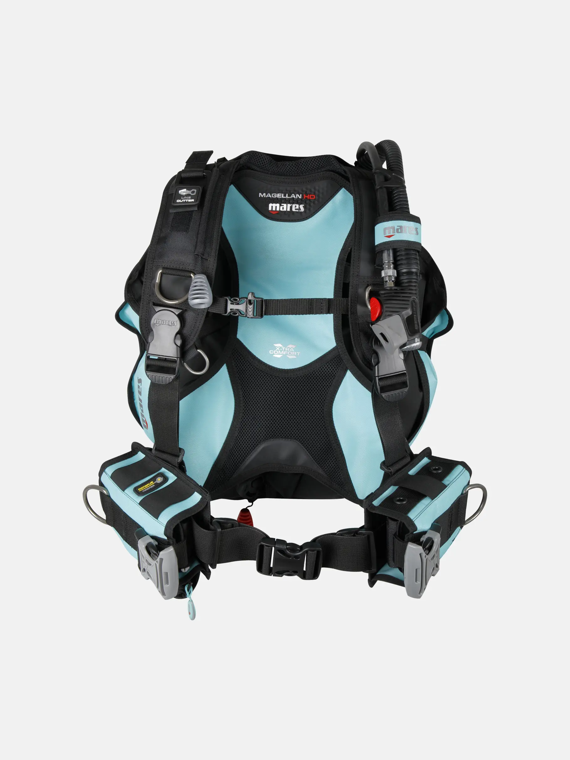 , view full size image of Front view of Product detail - Magellan HD black/aqua
