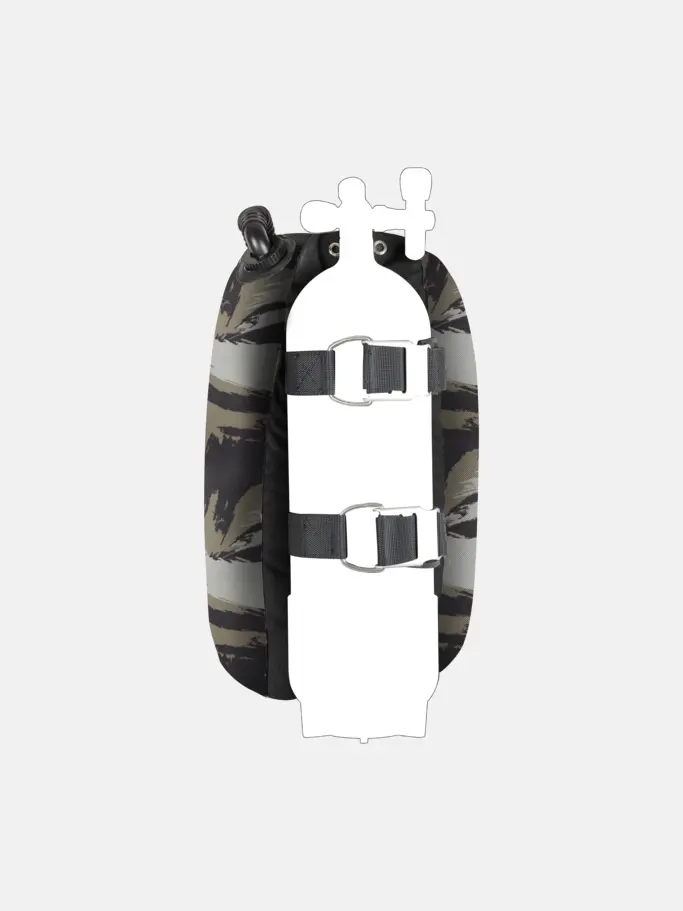 , view full size image of Front view of Product detail - Tactical Green Single Backmount Set