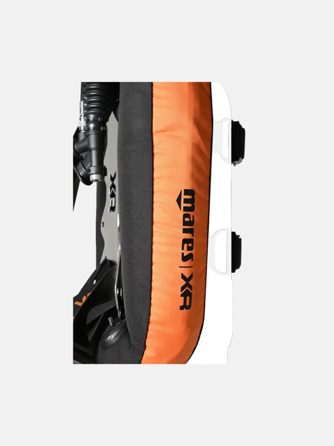 , view full size image of Front view of Product detail - HV Single Backmount Set black/orange