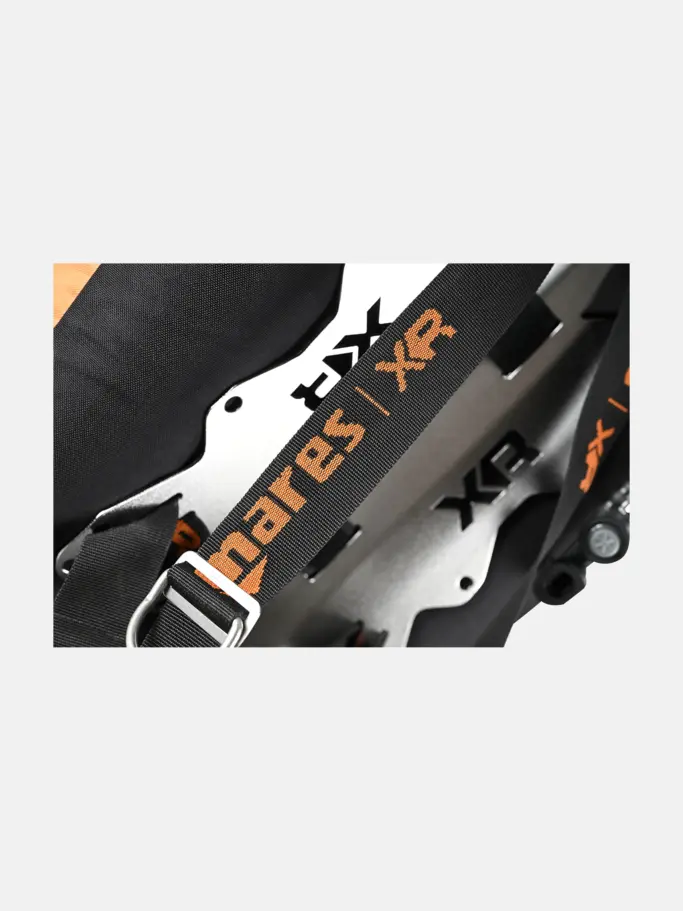 , view full size image of Front view of Product detail - HV Single Backmount Set black/orange