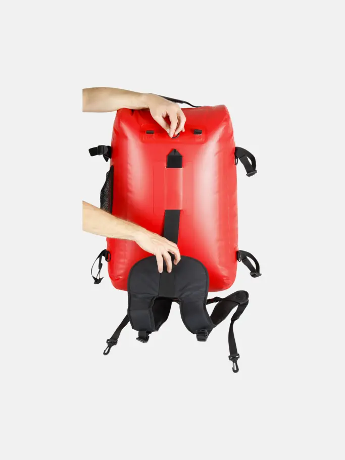 , view full size image of Front view of Product detail - Hydro Backpack Buoy red