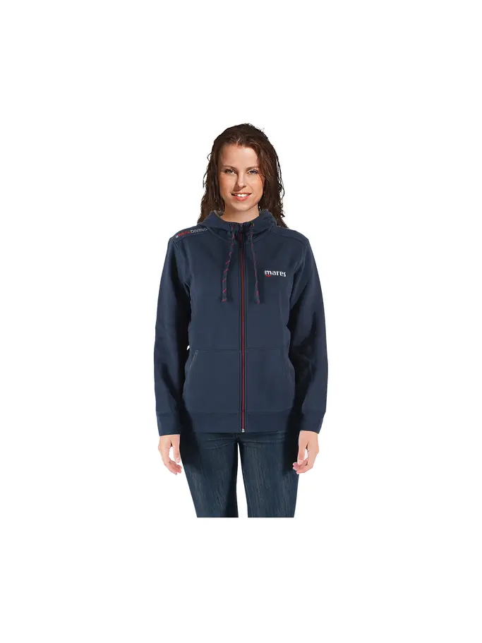 Sale, voir image en taille réelle de la vue frontale de Product detail - Hooded Sweater navy