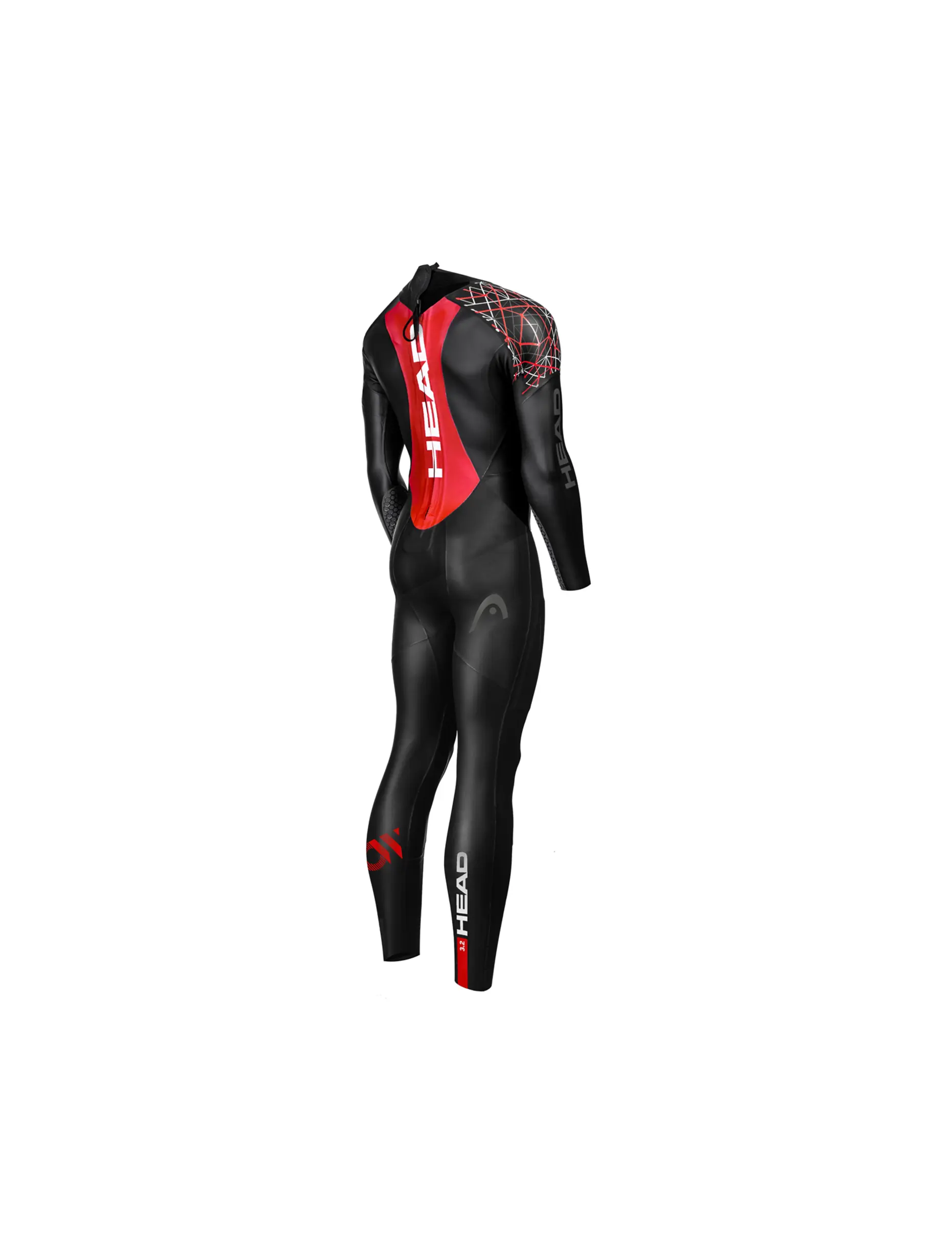 Sale,Clearance, view full size image of Front view of Product detail - Womens Open water MYBOOST SHELL 3.2 Full suit black/red