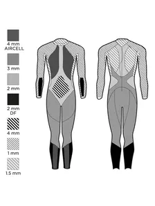 Display front view 7 of Product detail - Mens Open Water X-TREAM FS 4.3.2 Fullsuit black/blue