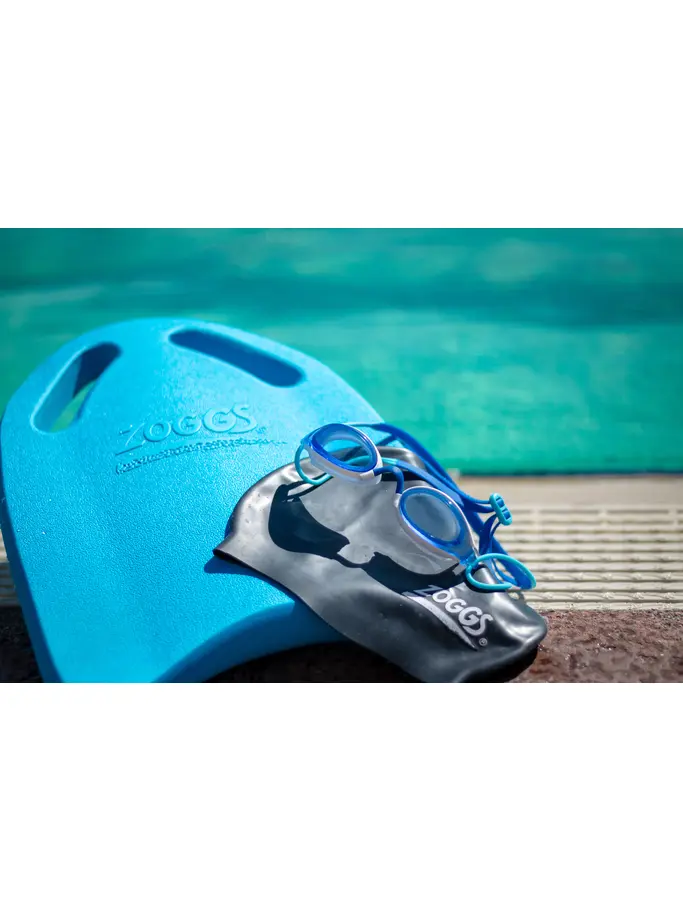 , view full size image of Front view of Product detail - Fusion Air Swimming Goggles Blue/White - Tinted Blue Lens