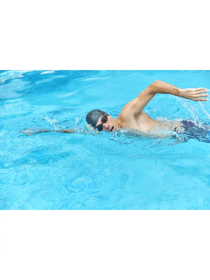 Sale,Clearance, view full size image of Front view of Product detail - Phantom 2.0 Swimming Goggles Black/Red - Tinted Smoke Lens
