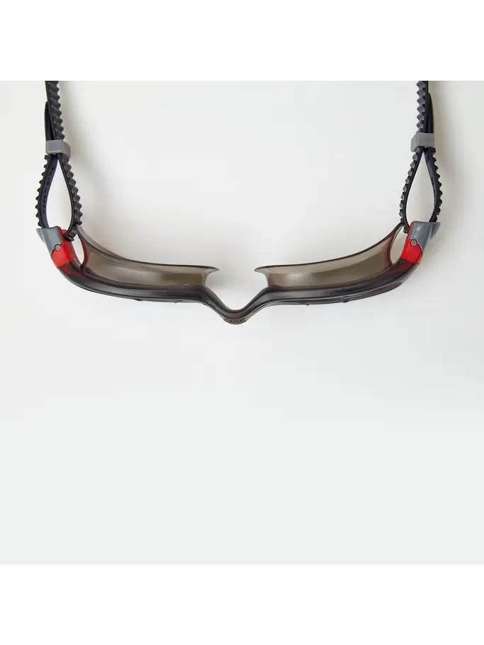 Sale,Clearance, view full size image of Front view of Product detail - Phantom 2.0 Swimming Goggles Black/Red - Tinted Smoke Lens