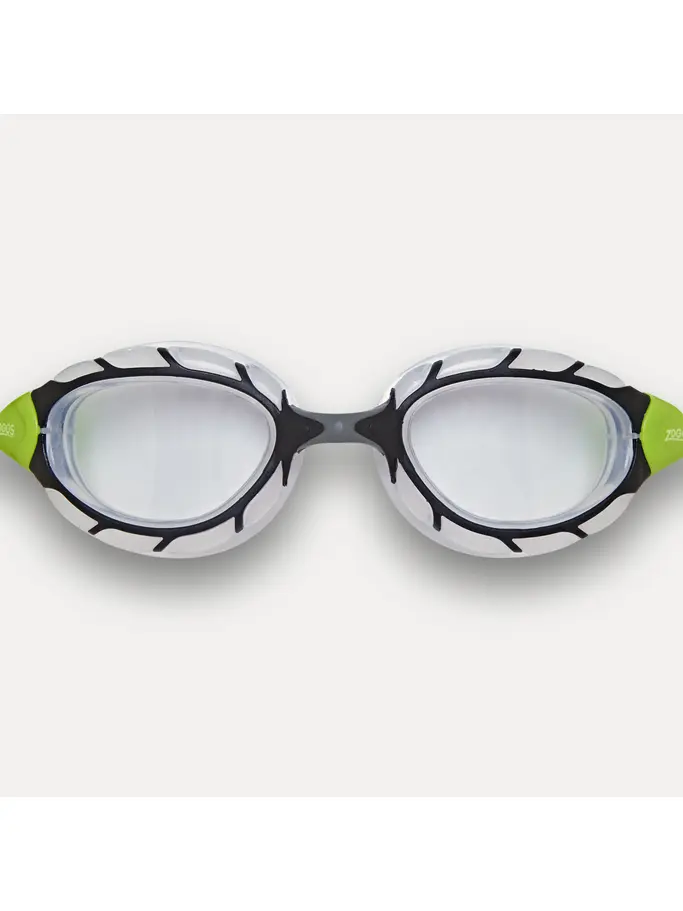 , view full size image of Front view of Product detail - Predator Swimming Goggles - Clear Lens Black/Green - Clear Lens