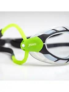 Display front view 4 of Product detail - Predator Swimming Goggles - Clear Lens Black/Green - Clear Lens