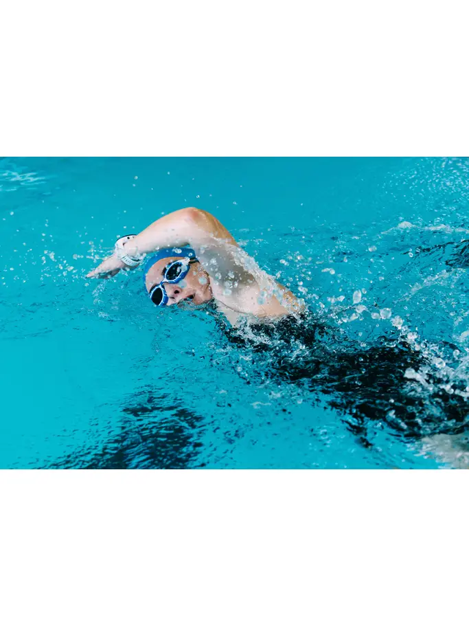 , view full size image of Front view of Product detail - Predator Swimming Goggles BLWHTSM