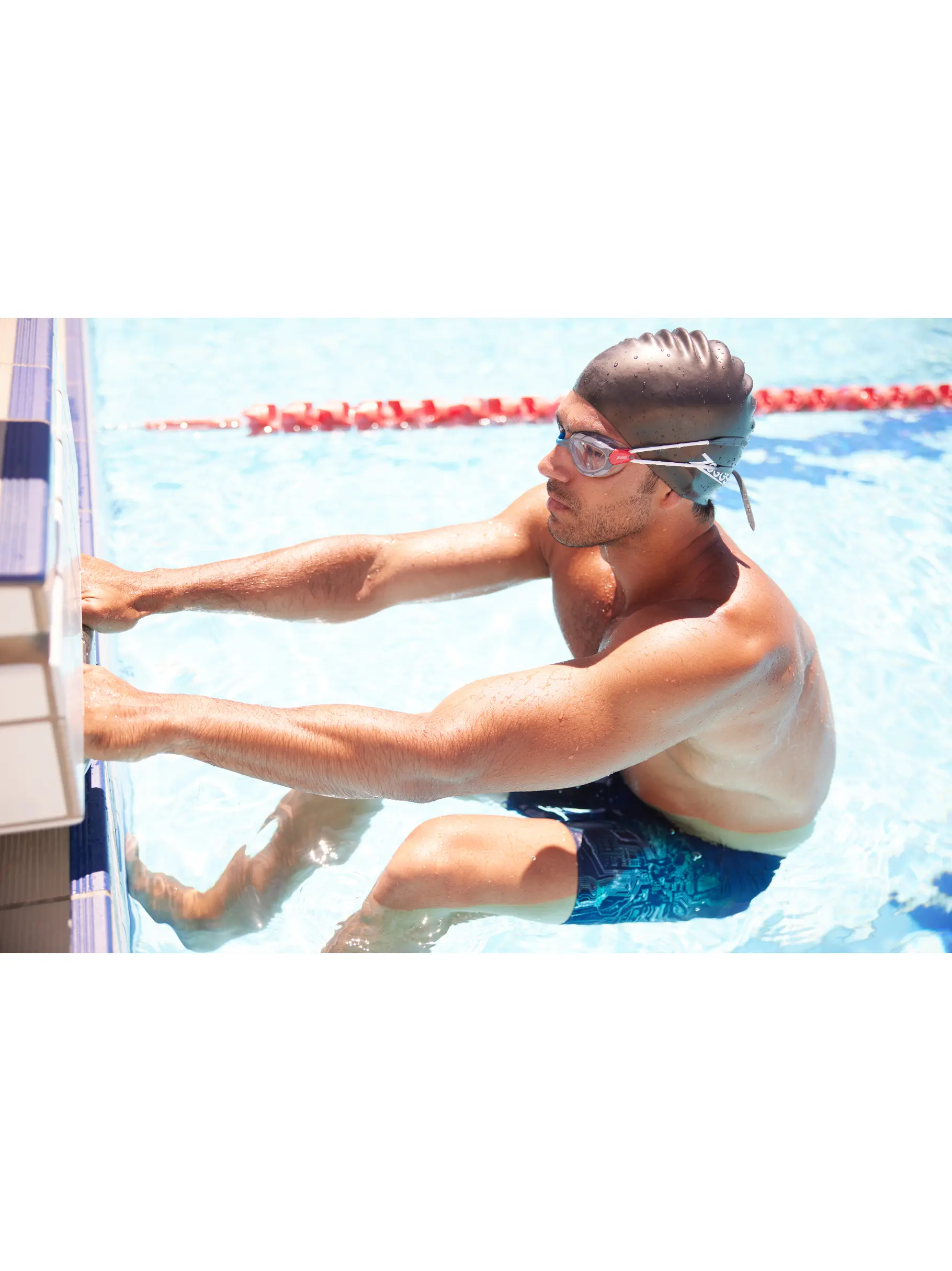 , view full size image of Front view of Product detail - Predator Swimming Goggles - Clear Lens CLGYCLR