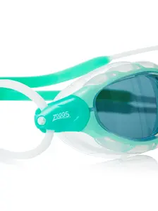 Display front view 2 of Product detail - Predator Swimming Goggles - Tinted Smoke Lens Green/Clear - Tinted Smoke Lens
