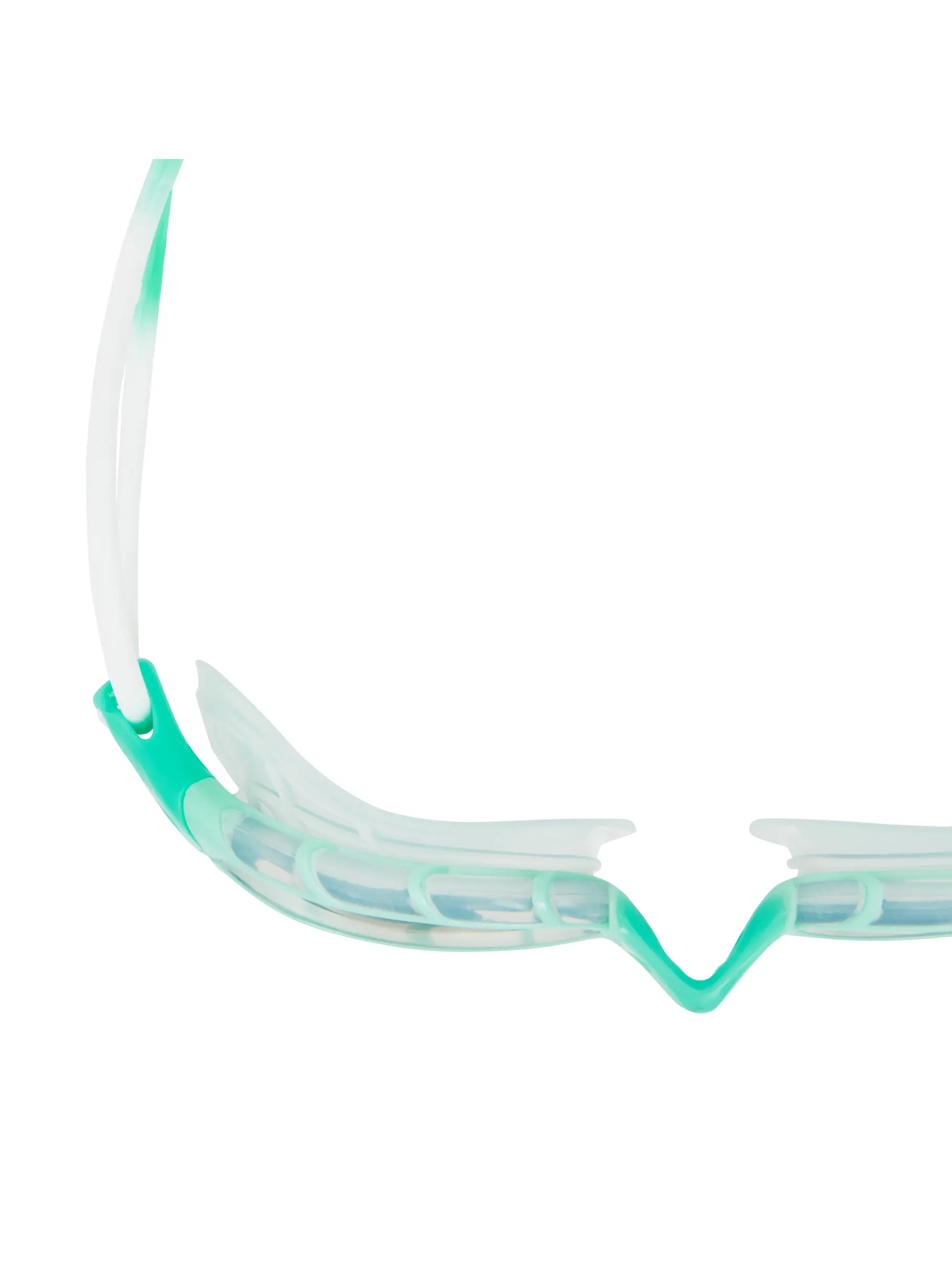 , view full size image of Front view of Product detail - Predator Swimming Goggles - Tinted Smoke Lens Green/Clear - Tinted Smoke Lens