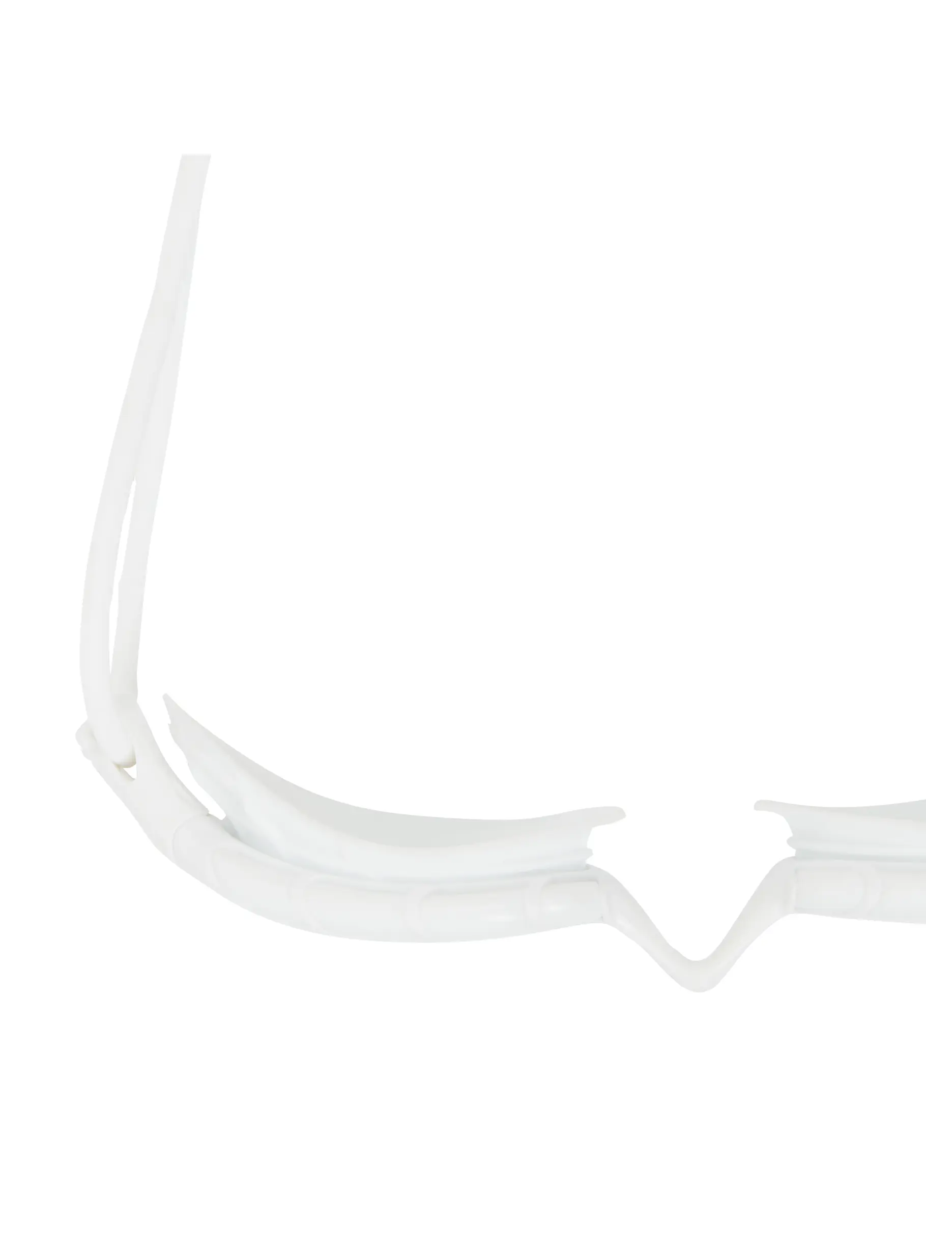 , view full size image of Front view of Product detail - Predator Flex Swimming Goggles - Tint Smoke Lens White - Tinted Smoke Lens