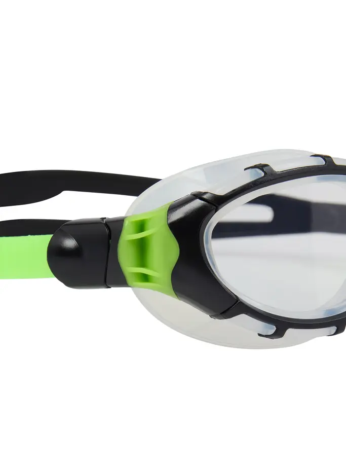 , Ansicht Großes Bild der Vorderseite Product detail - Predator Flex Swimming Goggles Black/Green - Clear Lens