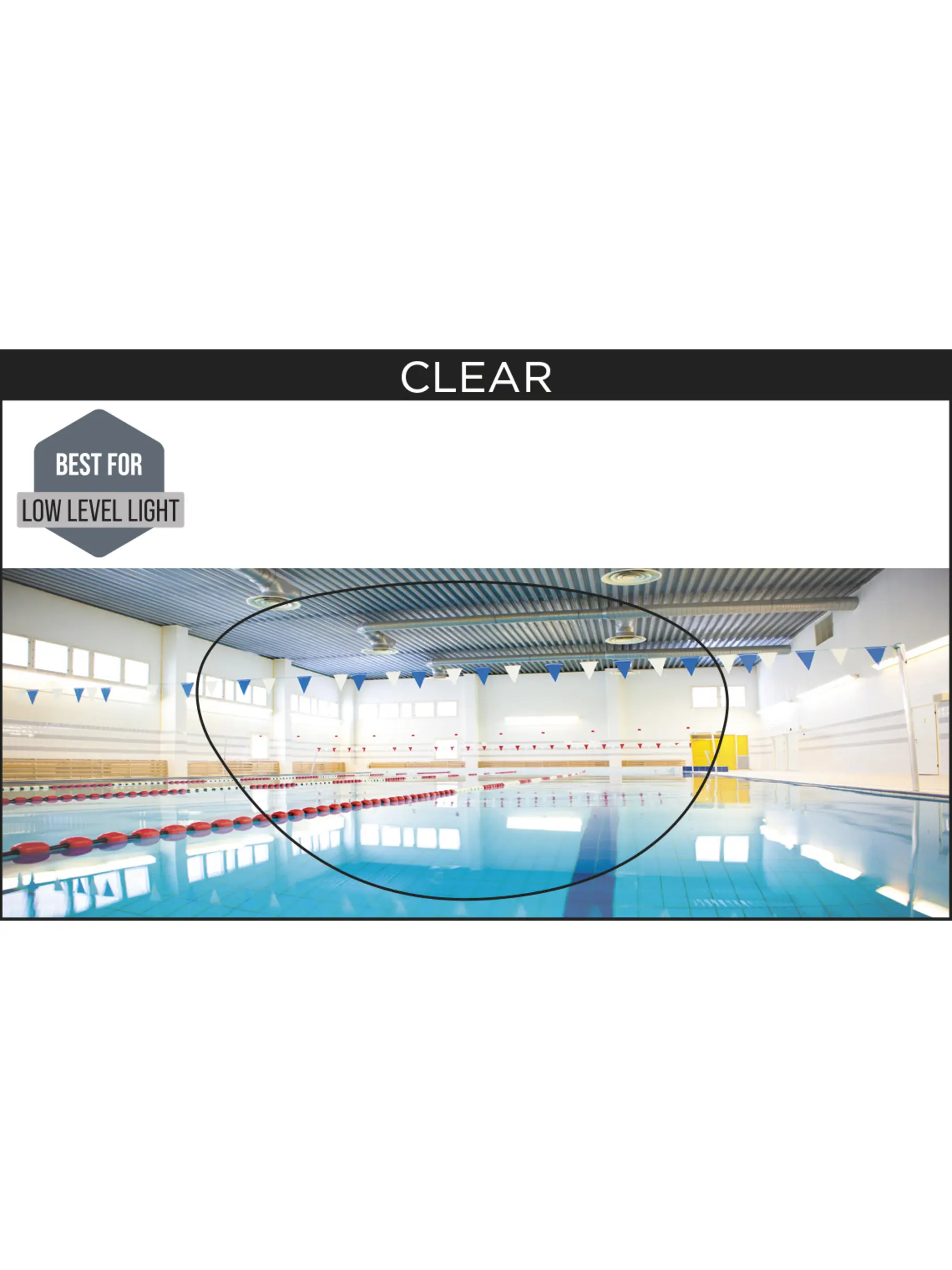 , view full size image of Front view of Product detail - Predator Flex Clear Lens Goggles Grey/Blue - Clear Lens