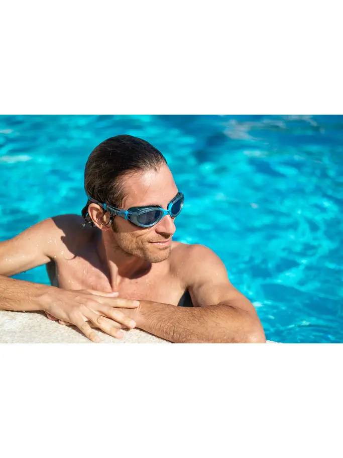 , Ver imagen de tamaño completo de Vista frontal de Product detail - Predator Flex Goggles Grey/Blue - Tinted Smoke Lens