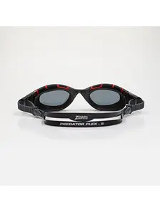 Display front view 3 of Product detail - Predator Flex Swimming Goggles - Polarized Smoke Lens Black/Red - Polarized Smoke Lens