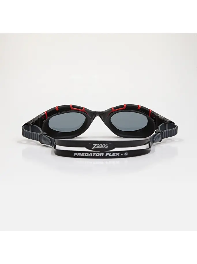 , Ver imagen de tamaño completo de Vista frontal de Product detail - Predator Flex Swimming Goggles - Polarized Lens Black/Red - Polarized Smoke Lens