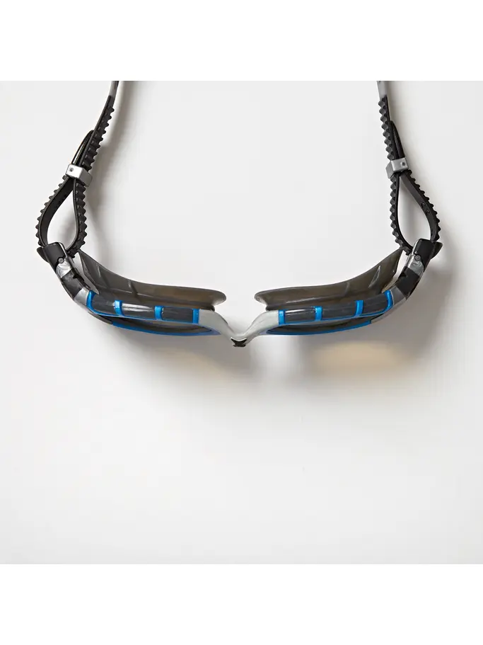 , view full size image of Front view of Product detail - Predator Flex Polarized Ultra Reactor Goggles Silver/Blue - Reactor Copper Lens