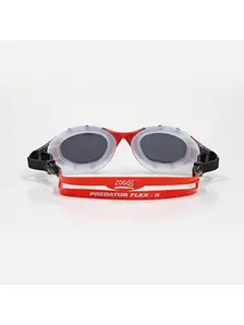 Display front view 3 of Product detail - Predator Flex Swimming Goggles - Titanium Lens Clear/Red - Mirrored Smoke Lens