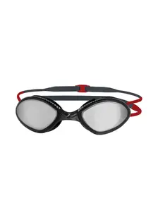 Display front view 1 of Product detail - Tiger Mirror Swimming Goggles Grey/Red - Mirror Smoke Lens