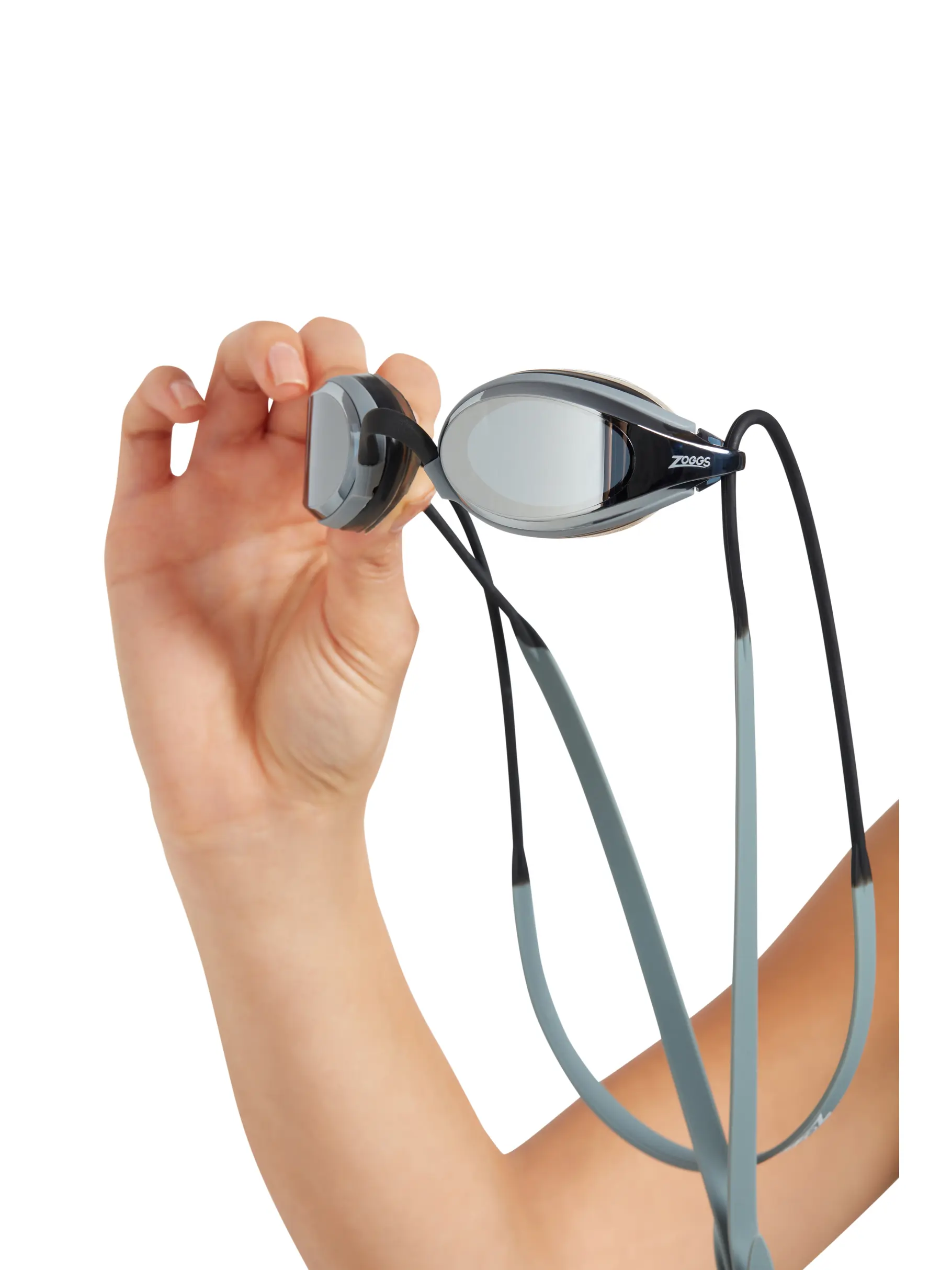 Sale, view full size image of Front view of Product detail - Fusion Air Swimming Goggles - Titanium Lens BKGYMSM