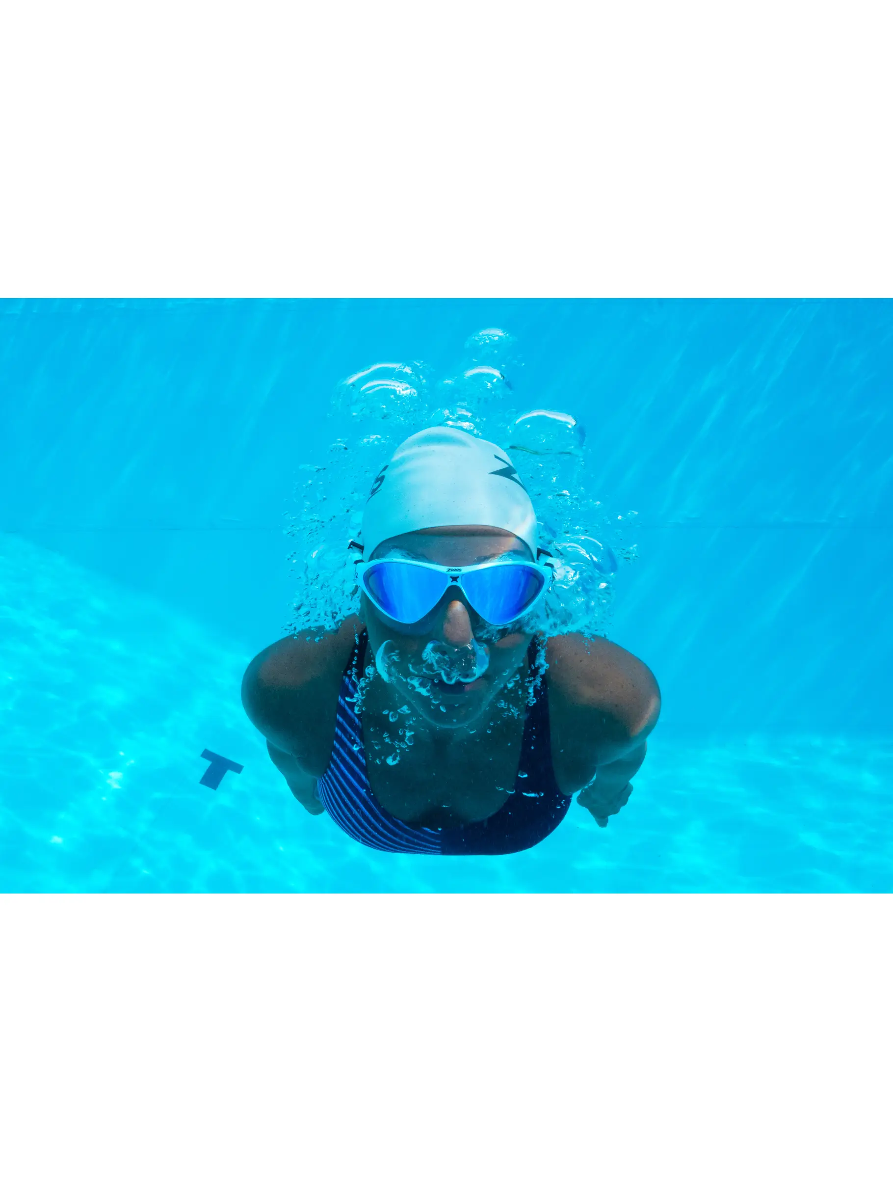 New, Ansicht Großes Bild der Vorderseite Product detail - Horizon Flex Swimming Mask - Titanium Lens CLWHMBL