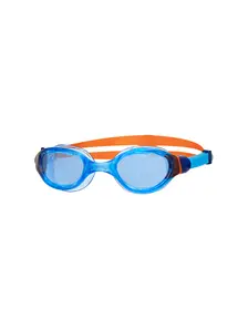 Display front view 1 of Product detail - Phantom 2.0 Junior Swimming Goggles Blue/Orange - Tinted Blue Lens