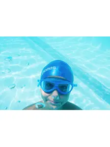 Display front view 2 of Product detail - Phantom Junior Swimming Mask Blue/White - Tinted Blue Lens